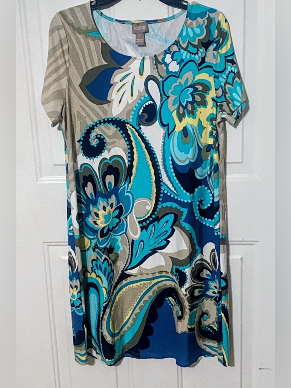 Chico’s Paisley Shift Travel Dress